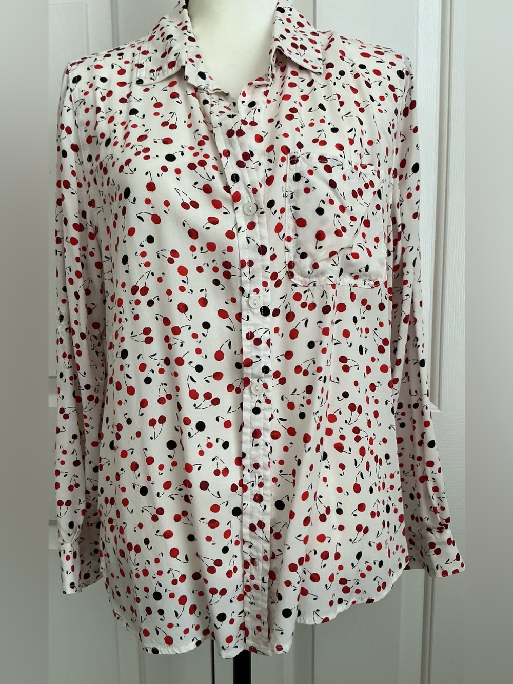 Velvet Heart cherry print blouse